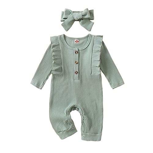 Aimaopao Newborn Infant Baby Girl Romper Bodysuit Girls One Piece Jumpsuit Pants Clothes Outfits