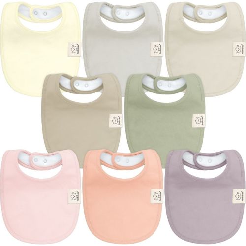 KeaBabies 8pk Organic Baby Bibs for Boy, Baby Drool Bib for Baby Boys and Girls, Newborn Teething Bibs (Embrace)
