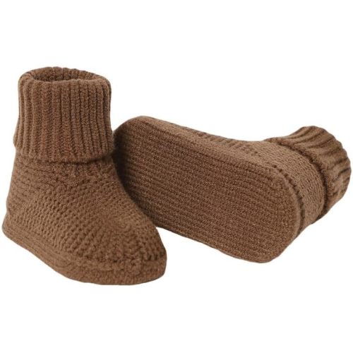 Baby Booties Newborn Babe First Walkers Non-Slip Stay On Boots Crib Shoes Sock Warm Knit Booties