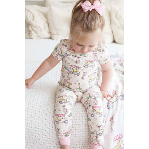 Country Club Cuties Two Piece Pajama Set | Pink