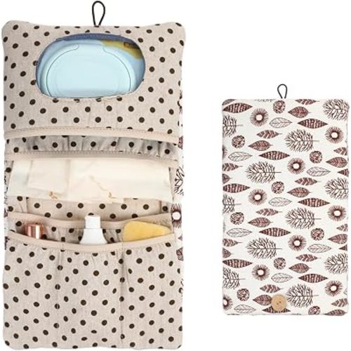 Baby Diaper Bag Organizer 2 in 1 Travel Diaper Bags, Foldable Compact Stroller Pouch for Newborn Essentials, Diaper Bags Insert Organizer, Travel-Friendly Diaper Clutch