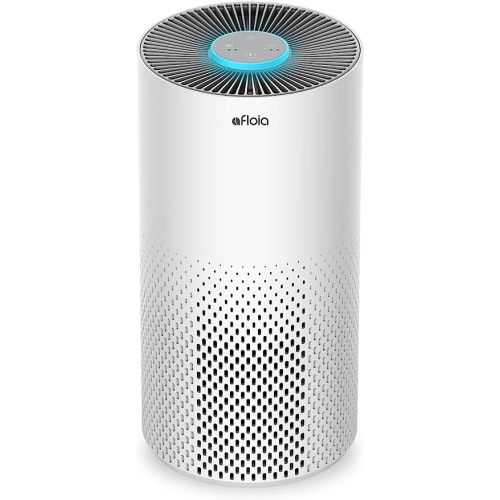 Afloia Air Purifiers for Home Bedroom Large Room Up to 1076 Ft², True HEPA Filter Air Purifier for Pets Dust Pollen Allergies Dander Mold Odor Smoke, 22dB&7 Color Light, Kilo White