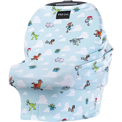 Milk Snob Original Disney 5-in-1 Cover - Nursing Cover for Breastfeeding - Baby Car Seat Cover, Carseat Canopy & Stroller - Essential All-in-One Cover - Gift for Mom, Baby (Toy Story)