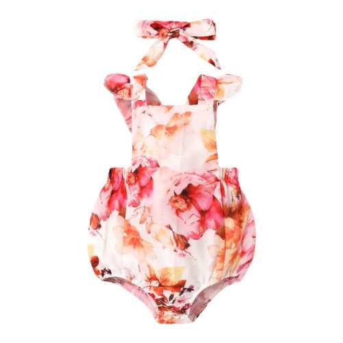 2pcs Floral Romper