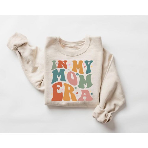 In My Mom Era Sweatshirt, Mama Sweatshirt, Mom Birthday Gift, New Mom Shirt, Best Mom Sweater, Mothers Day Tee, Pregnancy Gift, Colorful Mom