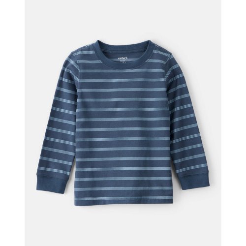 Toddler Boy Striped Long-Sleeve Tee - Navy - Carter's | Carter's