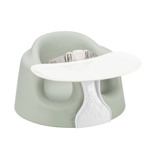Bumbo Floor Seat PLUS+ with Tray Infant Positioning Seat - Agave
