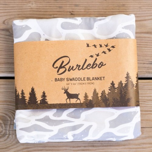 Baby Swaddle - White Camo – BURLEBO