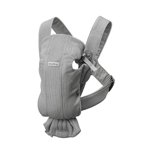 BabyBjörn Baby Carrier Mini, Gray, 3D Mesh | Newborn Carrier (7-25 lbs), Ergonomic, Easy-to-Use