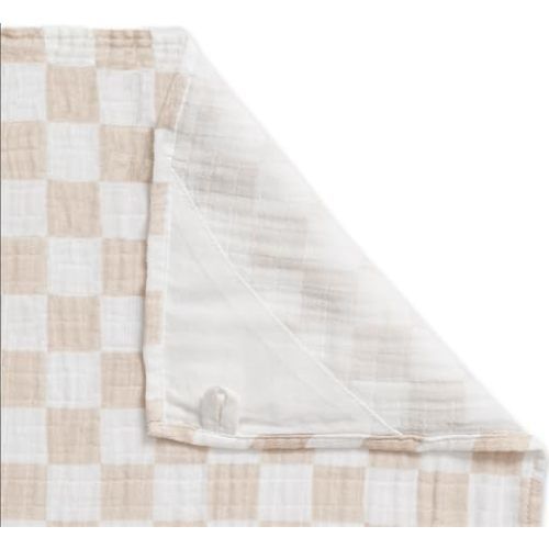 Itzy Ritzy Breastfeeding Boss Multi-Use Cover – A Nursing Cover, Swaddle, Car Seat Cover, Tummy Time Mat & Burp Cloth All in One – Made of Soft Muslin Fabric & Measures 47” x 47” (Checkerboard)