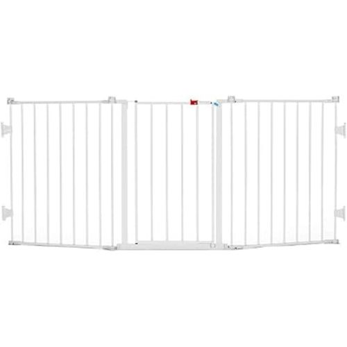 Regalo 76 Inch Super Wide Configurable Baby Gate, 3-Panel, Includes Wall Mounts and Hardware
