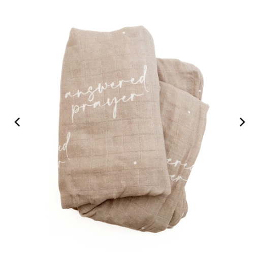 Answered Prayer Swaddle Blanket – OUR HOUSE ABOVE
