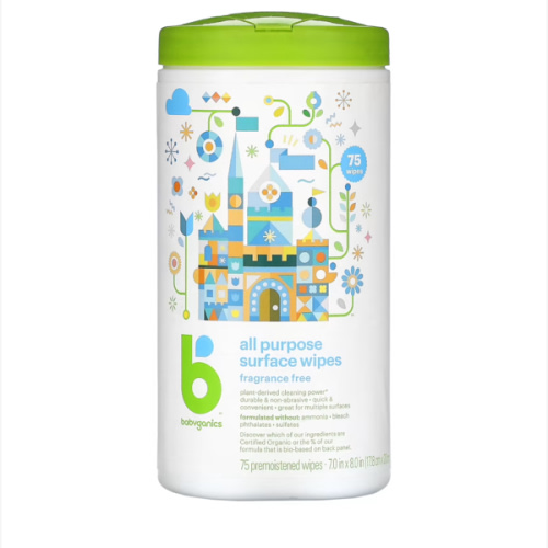 All Purpose Surface Wipes, Fragrance Free, 75 Premoistened Wipes
