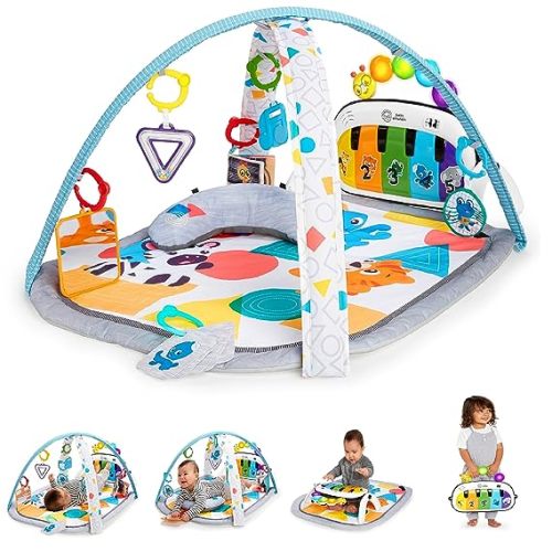 Baby Einstein 4-in-1 Kickin' Tunes Music and Language Play Gym and Piano Tummy Time Activity Mat - Kickin Tunes 4-in-1 Mat
