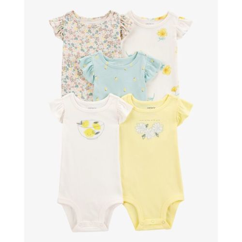 Baby 5-Pack Short-Sleeve Lemon Bodysuits - Carter's | Carter's