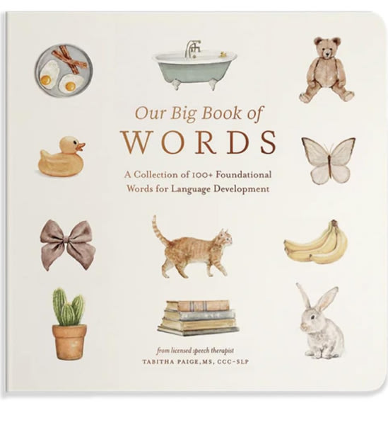 Our Big Book of First Words: A Collection of 100+ Foundational Words for Language Development (Tabitha Paige Children's Book Series)