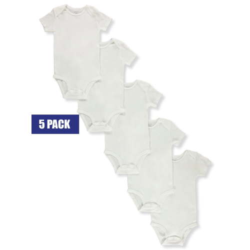 Carter's Baby Unisex 5-Pack Bodysuits Color: white Size: newborn