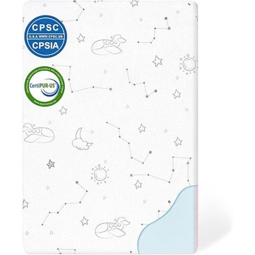 Mini Crib Mattress, 38"x24" Mattresses for Mini and Portable Cribs, Dual Side Baby Toddler Mattress, Crib Mattress