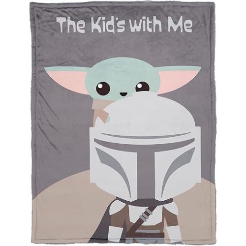 Lambs & Ivy Star Wars The Kids with Me Grogu/The Child/Baby Yoda Baby Blanket