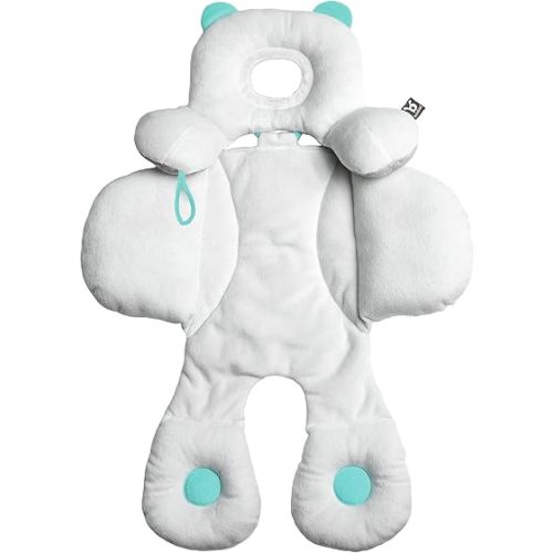 BENBAT Total Body Baby Support Pillow - Stroller Or Car Seat Baby Body Support Pillow - Baby Head Support Pillow and Body Support for Babies - Newborn Gifts and Gifts for Baby Shower (White)