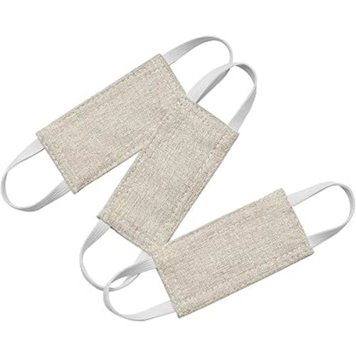 PONY DANCE Baby Door Latch Covers Closer - Nursery Door Closer Silencer with Strong Elastic Straps for Good Sleep Cushion for Jammer Noise Reducing, 3 Pieces, W 4 x L 2 inches, Khaki