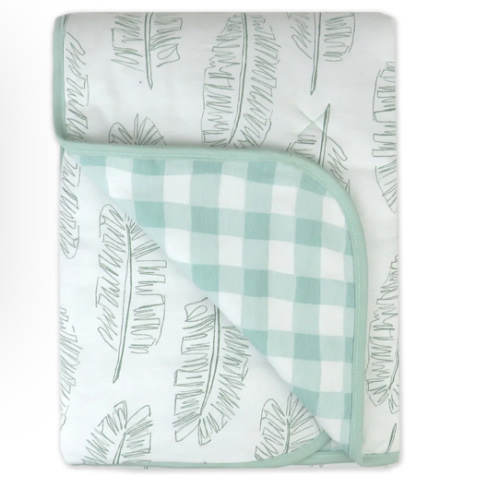 Organic Cotton Hand-Quilted Reversible Baby Blanket | Honest Baby Clothing