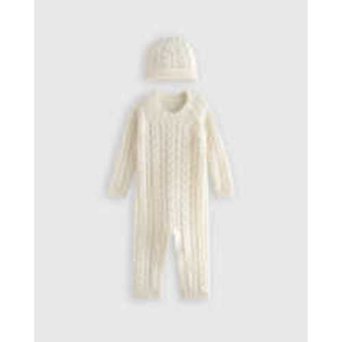 Washable Cashmere Cable One Piece & Hat Set