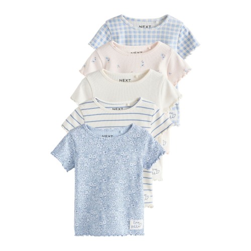 Kids' Assorted 5-Pack Rib T-Shirts, 12-18M