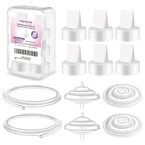 Maymom Pump Parts Compatible with Spectra S1 S2 9 Plus Breastpump Replace Backflow Protector Membrane Duckbill Valve Tube Not Original Spectra Replacement Pump Parts