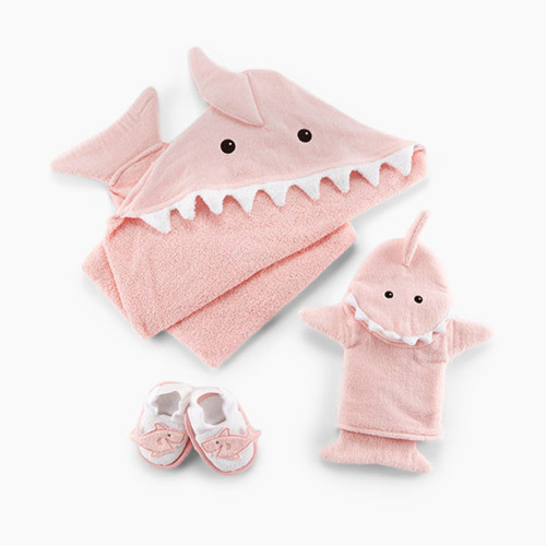 Baby Aspen "Let The Fin Begin" 4-Piece Bath Gift Set - Pink