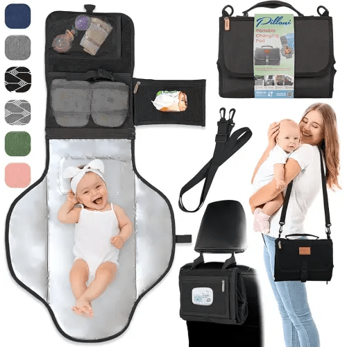 Portable Changing Pad for Baby, Baby Gifts for Boys and Girls, Travel Diaper Changing Pad for Newborn, Waterproof Baby Changing Mat, Foldable & Detachable Diaper Changing Station Baby Registry Search