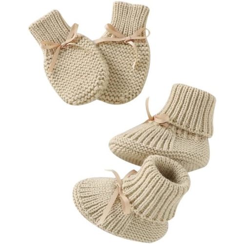 LAWKUL Baby Outfit Cotton Knit Newborn Infant Romper Knitted Longsleeve Sweater Clothes With Warm Hat Set Toddler Boy Girl