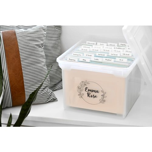 Kids File Box Kit , Milestone Tote DIY , Memory Box Kit , Organization School Box , baby file box Kit , milestone box DIY , keepsake box