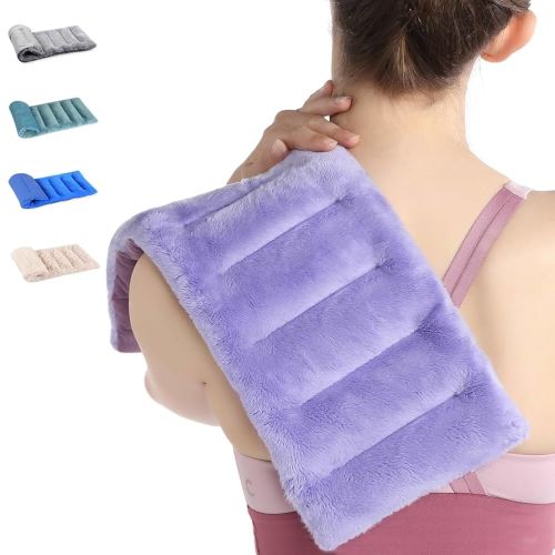 SuzziPad Microwave Heating Pad for Discomfort Reducing, 7x16 Microwavable Heated Pads, Muscle Ache, Soothing Fatigue for Neck and Shoulder, Bean Bag Moist Heat Pack, Warm Compress, 1.74lb, Purple