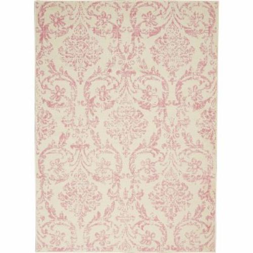 Nourison Jubilant 6' x 9' Ivory Pink Vintage Indoor Rug