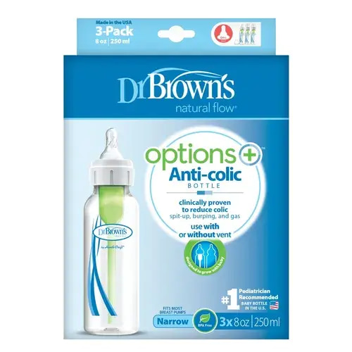 Dr Browns Options+ Narrow Neck Bottle 250ML 3 Pack | Baby Bunting AU