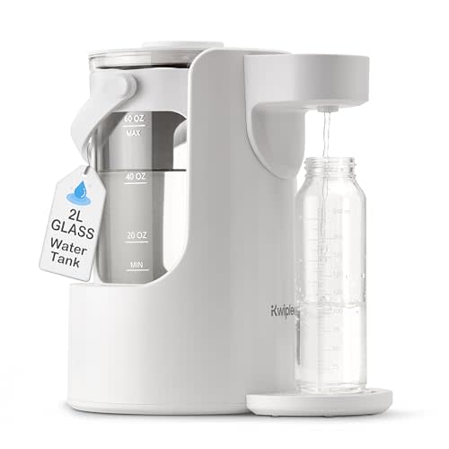 Kwiplee Smart Pour - Warm Water Dispenser, Instant Water Warmer for Baby Formula, 2L Detachable Glass Tank, 24/7 Keep Warm, Water Dispenser for Baby Bottles, Baby Bottle Water Warmer Dispenser