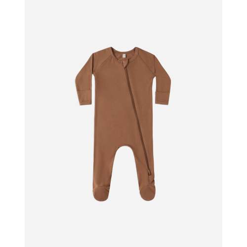 Bamboo Zip Footie || Cedar – Quincy Mae