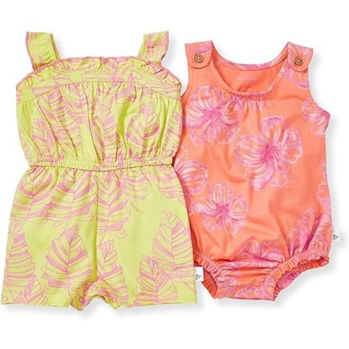 Burt's Bees Baby Romper Jumpsuit, 100% Organic Cotton One-Piece Outfit Coverall
