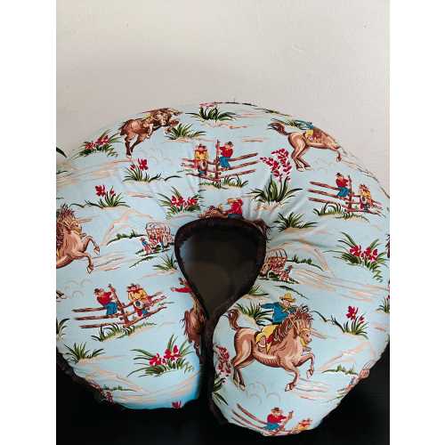 Cowboys Boppy Pillow Cover. Boppy Cover. Pillow Cover. Horse and Cowboys Pillow Cover. Cowboys