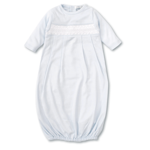 Hand Smocked CLB Charmed Blue Sack Gown