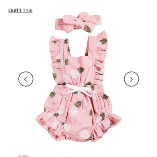 Baby Girl Pink Pineapple Ruffled Romper – The Trendy Toddlers