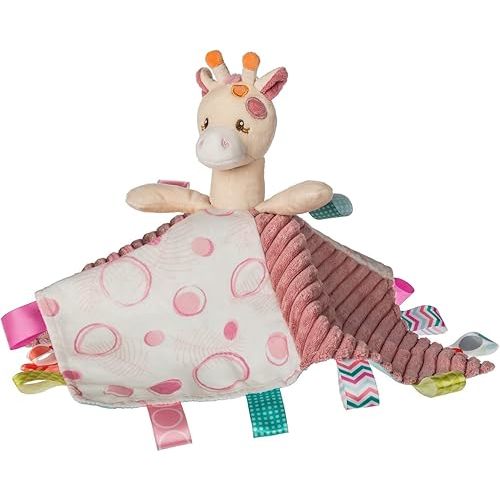 Mary Meyer Taggies Stuffed Animal Lovey Security Blanket with Sensory Tags, 13 x 13-Inches, Tilly Giraffe