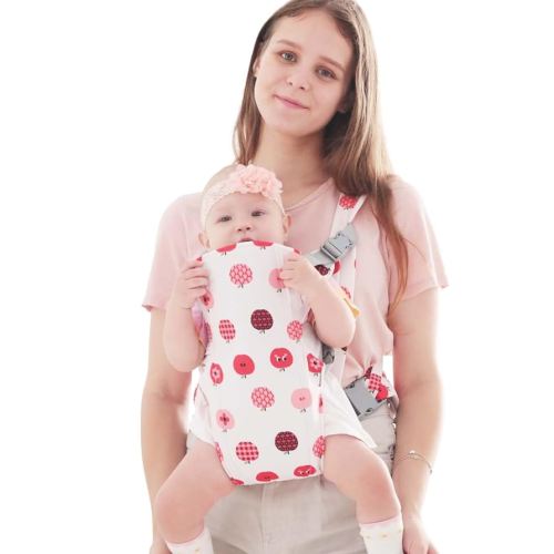 KIYUMI Carrier Portable Newborn Toddler Baby Sling Carrier,Lightweight & Breathabl Hip 4 in 1 Carry Child Infant Sling(8-35lbs),Fruit