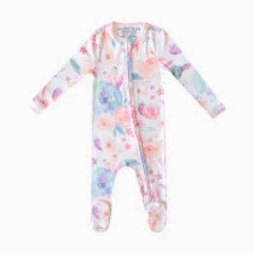 Copper Pearl Printed Zip-Up Footie - Bloom, 0-3 M