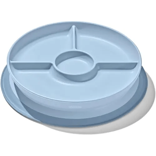 OXO Tot Stick and Stay Suction Divided Plate - Dusk