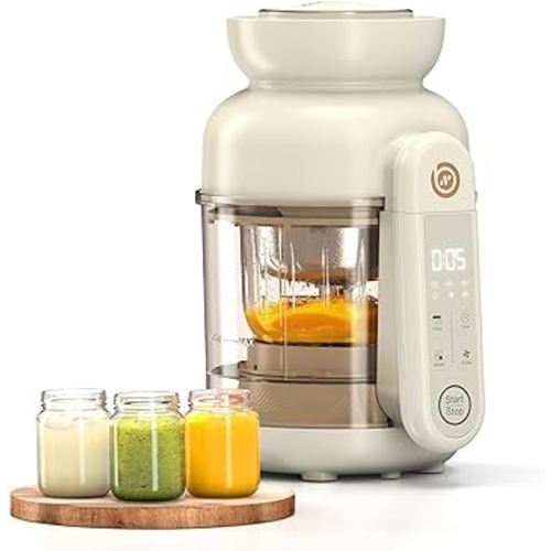 BABYNUTRI Auto Glass Baby Food Maker, Baby Food processor, Blender & Steamer, Baby Steamer and Puree Machine with Auto Cooking & Easy Cleaning, Dishwasher Safe, Cook at Home, Touch Screen Control