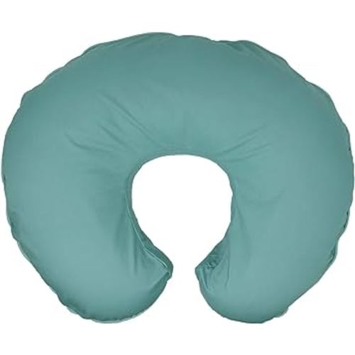 Boppy Nursing Pillow Organic Original Support, Vintage Blue, Ergonomic Nursing Essentials for Bottle and Breastfeeding, Firm Hypoallergenic Fiber Fill, with 100% Organic Cotton Nursing Pillow Cover
