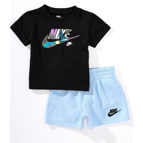 Nike Baby Boys Short-Sleeve Logo-Detailed T-Shirt & Solid Shorts Set