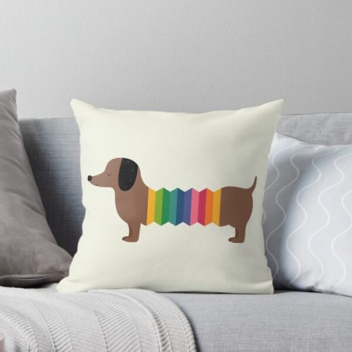 Rainbow Dooooog Pillow